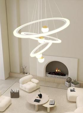 北欧简约现代复式挑空吊灯客厅中空大灯楼梯别墅loft大厅灯餐厅灯