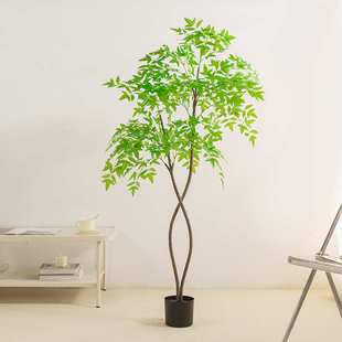 饰摆件轻奢绿植造景 PE仿真南天竹盆栽·客厅商用大型落地装