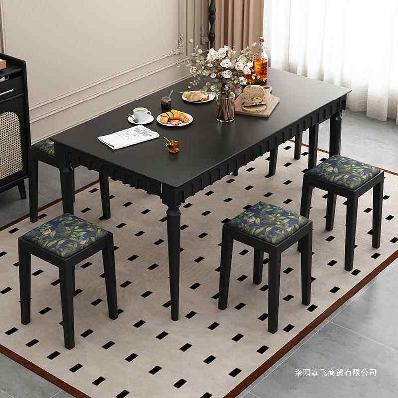 实方木凳RCM餐凳椅子凳高子四方餐桌中凳家用妆台凳布艺古风家具