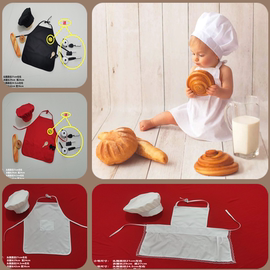儿童摄影服装婴儿宝宝百天拍照主题新生儿厨师帽衣服摄影造型道具