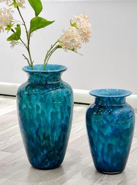 样板间琉璃厚实玻璃花瓶装饰摆件