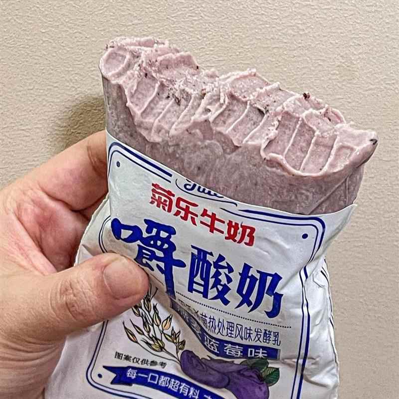 菊乐嚼酸奶菊乐牛奶蓝莓燕麦黄桃酸奶冰淇淋果味酸奶代餐点心早餐