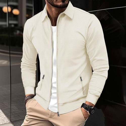 Men's Casual Fitted Jacket Coat Spring & Fall Thin Stand