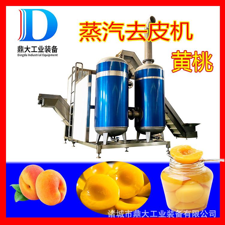 黄桃蒸汽去皮机罐头加工剥皮机速冻黄桃瓣加工设备工业