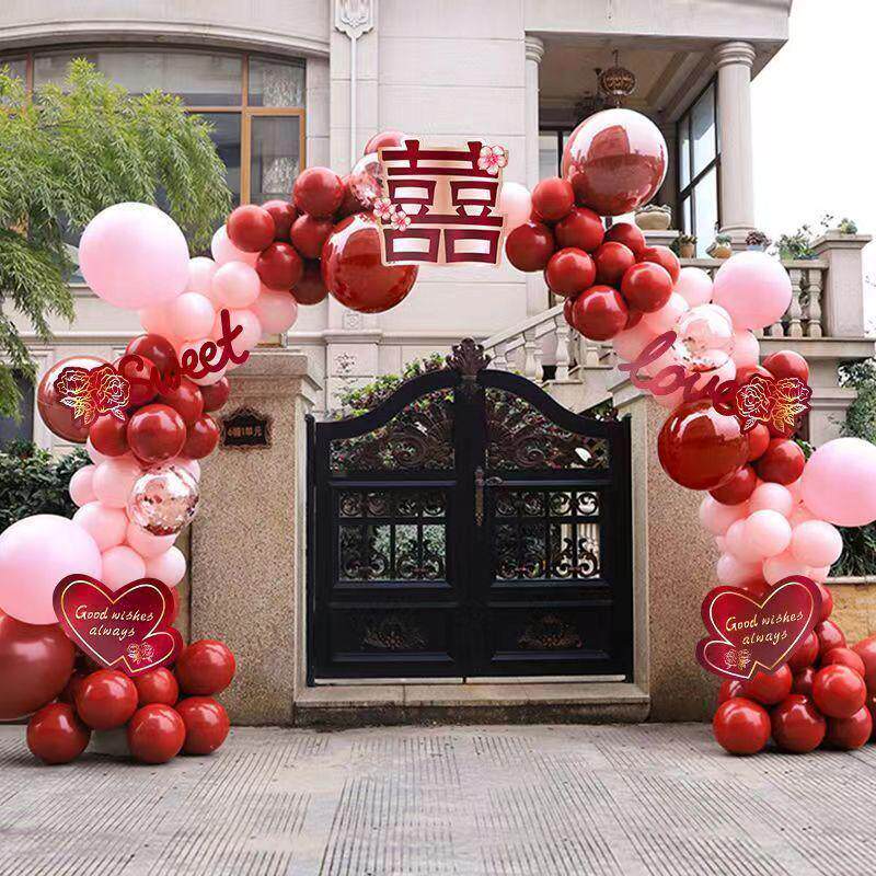 结婚开业气球拱门支架批发装饰布置花门婚礼现场布置婚庆用品批发