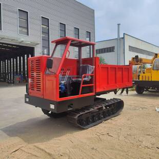 厂家直供液压行走全地形履带运输车360度无限旋转货箱自拉自卸