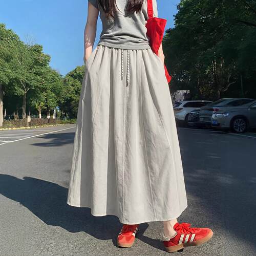 小个子工装半身mm南瓜长裙半身裙