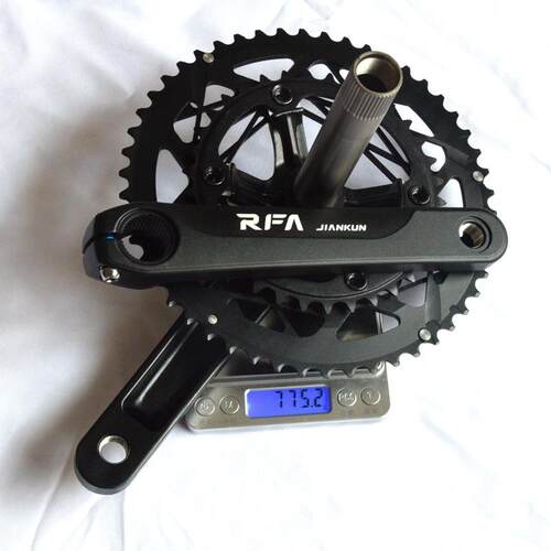 公路车牙盘折叠车齿盘34/50T双盘铝合金曲柄22速RFA中空轴105套件