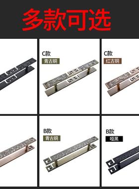 式大拉手仿古铜玻KDP璃门把手定制olgo雕刻字商铺酒店包门厢门中