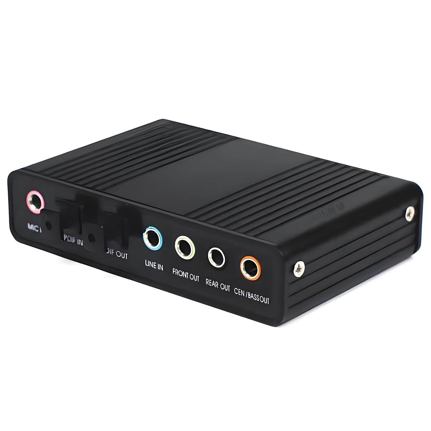 电脑USB5.1声卡 外置独立光纤 有源5.1音箱 环绕家庭影院用声卡AI