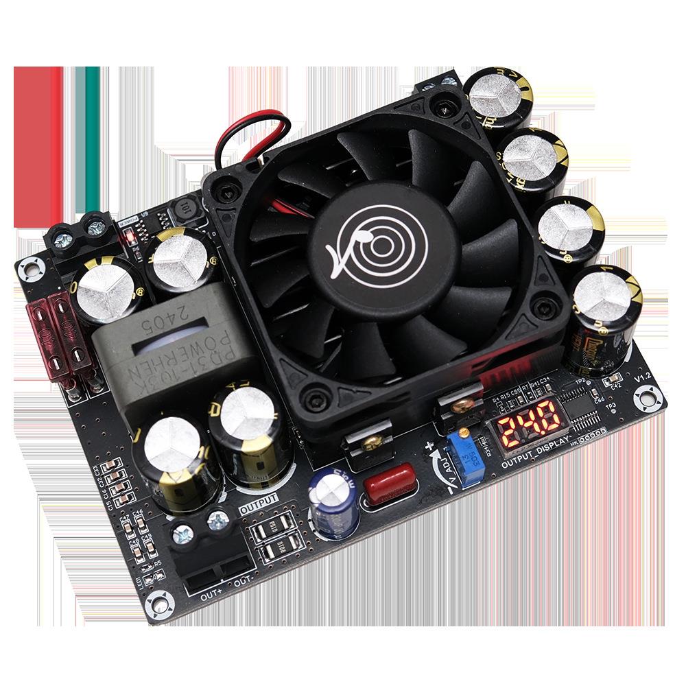 PW500直流升压板电源模块12V24V升24V-50V可调带电压显示500W