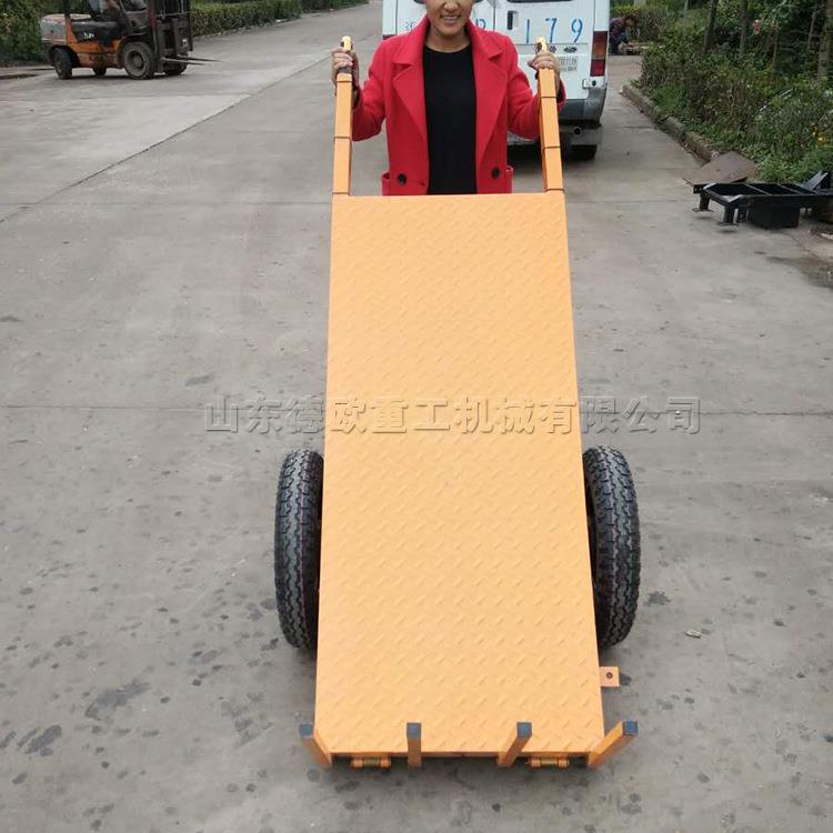 供应干坯车 建筑工具小平板车手推式平板运输车电动两轮拉砖车