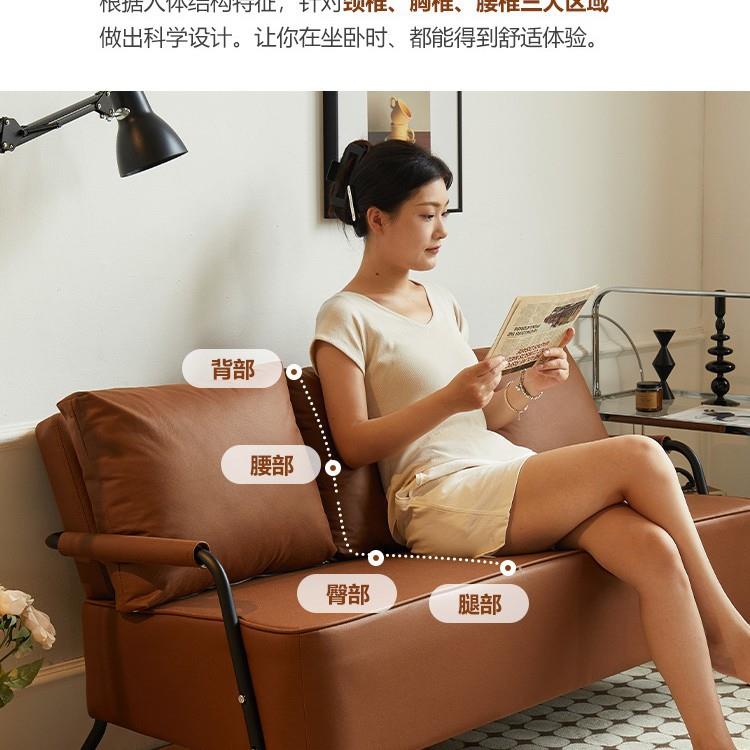 单人布艺沙发客厅2025新款出租房小户型豆腐块直排科技布小沙发椅