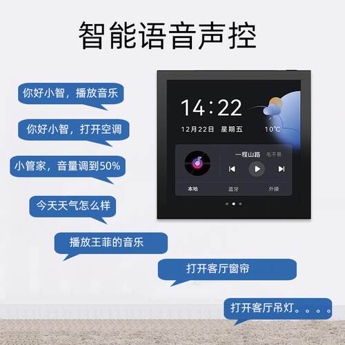 Hope向往Z5pro智能家居语音声控背景音乐主机吸顶音响蓝牙控制器