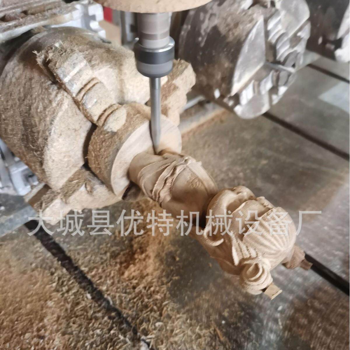 小型数控圆雕机四轴四联动弹弓数控雕刻机 工艺品雕刻机