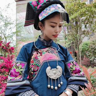 专业定制苗族土家族覆古服装少数民族布依族头饰原生态民族风女装