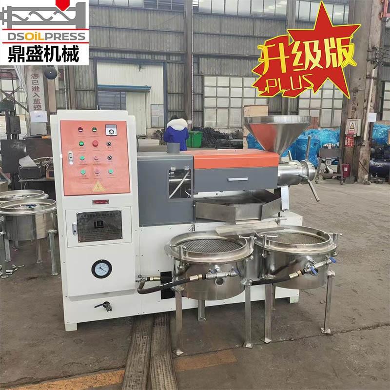 150型带动上料自动回油饼榨油机冷自热籽两用榨机棉油榨GOV油机