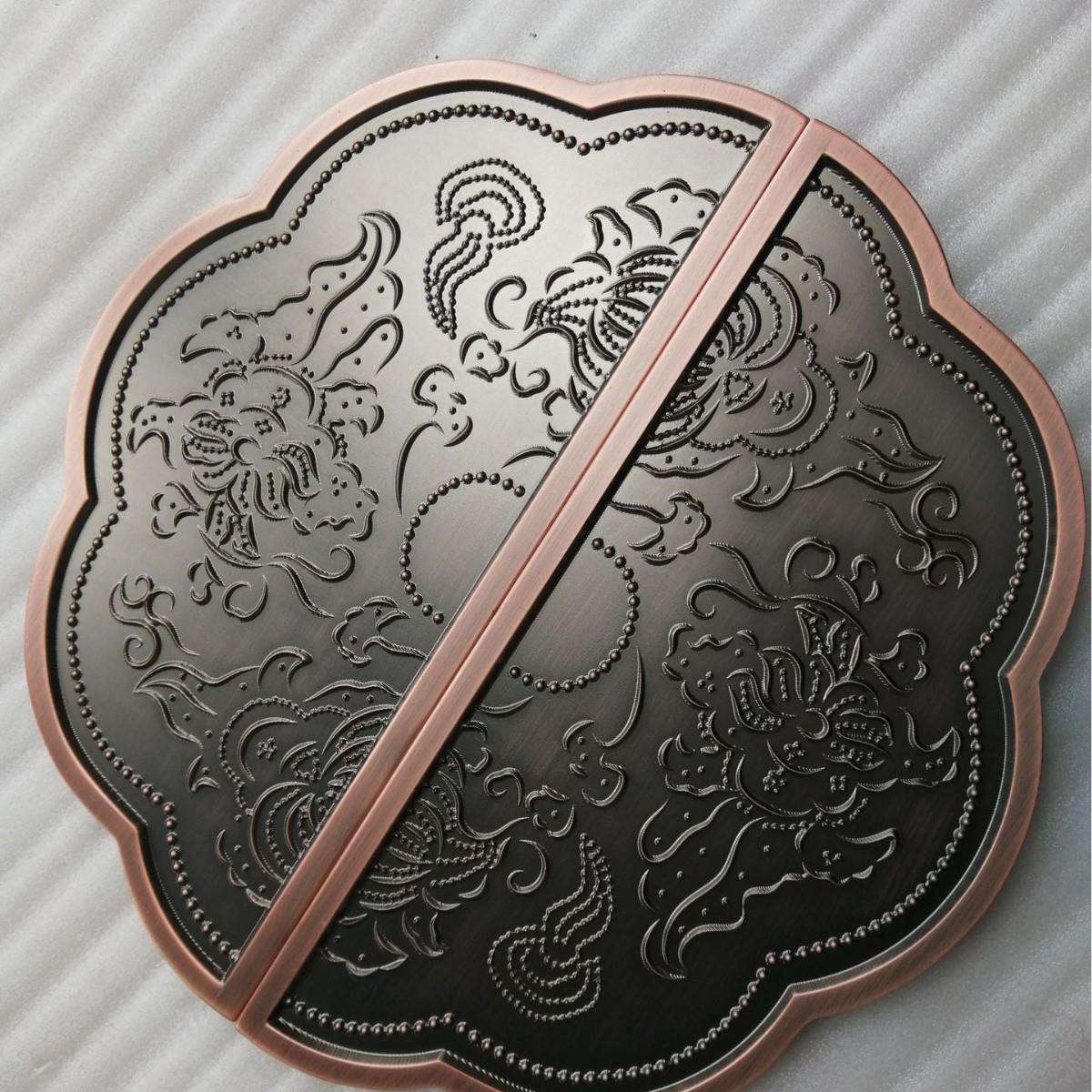 衣柜门用豪华装饰拉手 新中式家装五金拉手 雕花仿古橱柜把手
