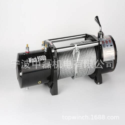 电动绞盘9500LB12000LB1000LB拉力机吊机救援越野钢丝绳电葫芦