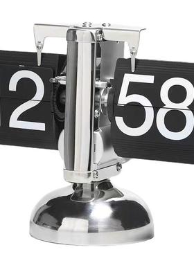 厂家复古简约家居客厅座钟小天平机械翻页时钟欧式自动翻页钟