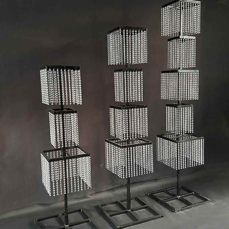 新款婚庆铁艺道具昭华水晶路引韩式婚礼装饰婚礼堂摆件交接区支架