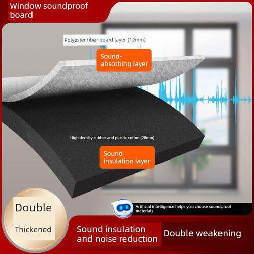 窗隔音棉专用街道道路消声器密封帘卧室吸声降噪阻光隔音神器