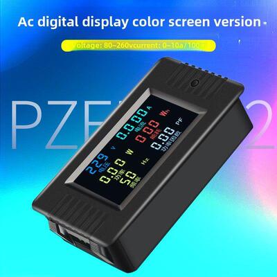 peacefair 交流数显多功能电力监测仪电压电流功率频率电能表彩屏