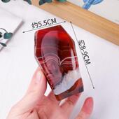 2026跨境天然水晶红玛瑙七彩萤石棺材摆件欧美万圣节水晶棺材装 饰