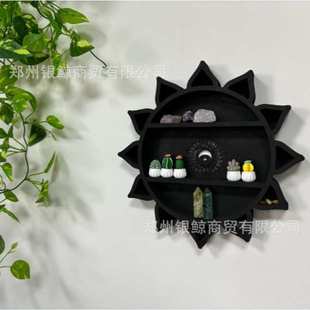 装饰物浮动置莲花多层架家庭水晶架新款 货架木制展示 展示架