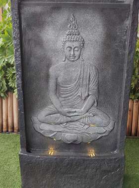 创意佛平面流水喷泉东南亚风格花园流水广场流水喷泉摆件