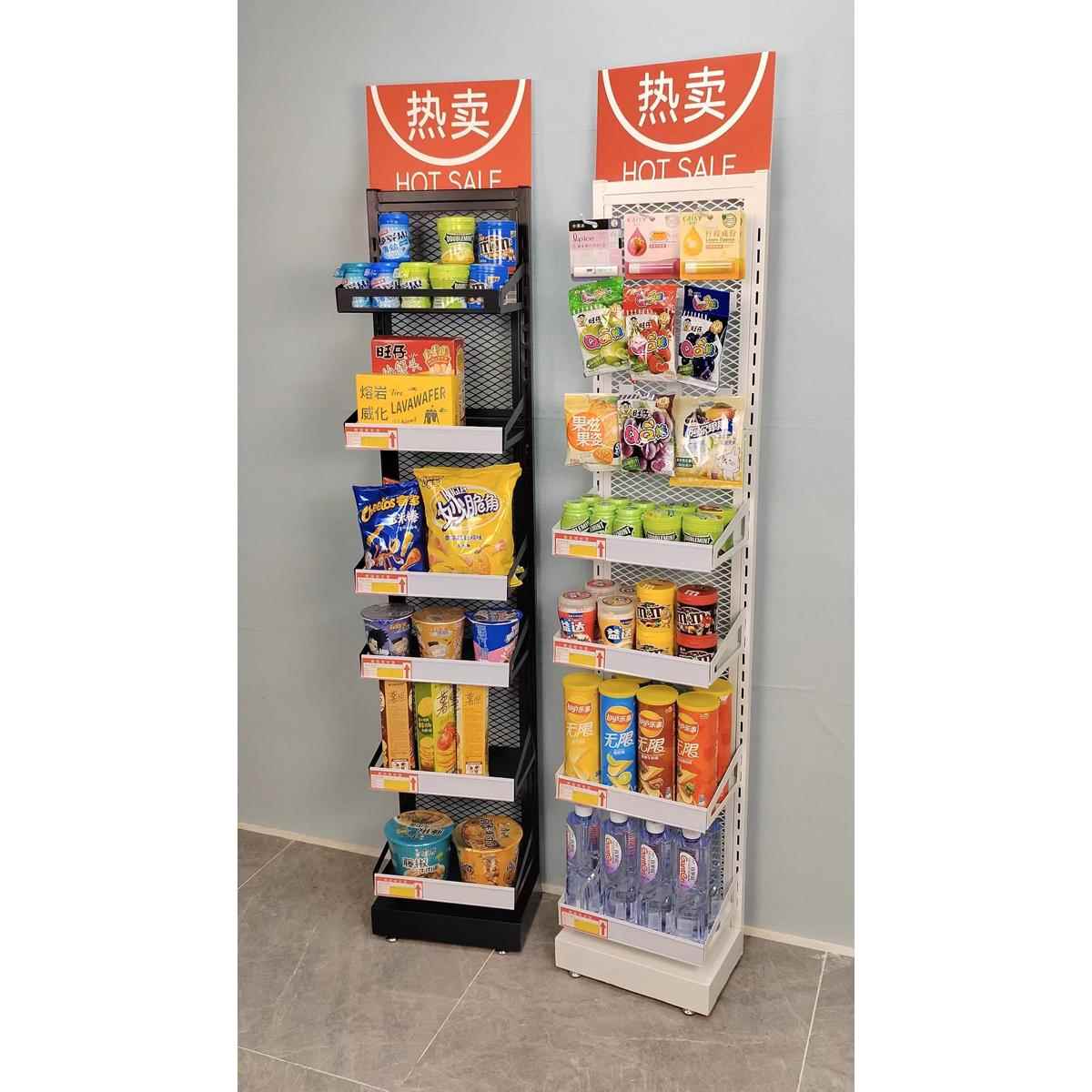 利店超市架食货品零食口香糖置物架药便店小端头柱子多层促销货架