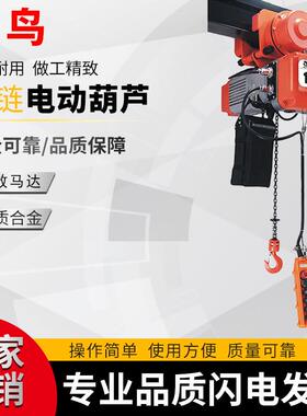 单速双速变频葫芦挂钩式链条葫芦浙江双鸟SHH系列配跑车电动倒链