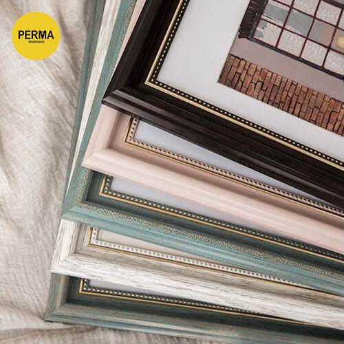 PERMA拼图冬灯画框美式覆古框架挂墙500片1000片拼图小众装饰相框