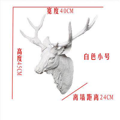 鹿头壁挂欧件式动头物装饰客厅墙鹿UQR头挂件摆仿真创意鹿角壁饰