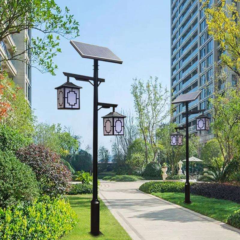 户外太阳能庭院灯别墅花园小区led中式景观灯景区太阳能板灯笼