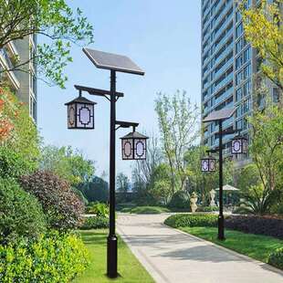 户外太阳能庭院灯别墅花园小区led中式景观灯景区太阳能板灯笼