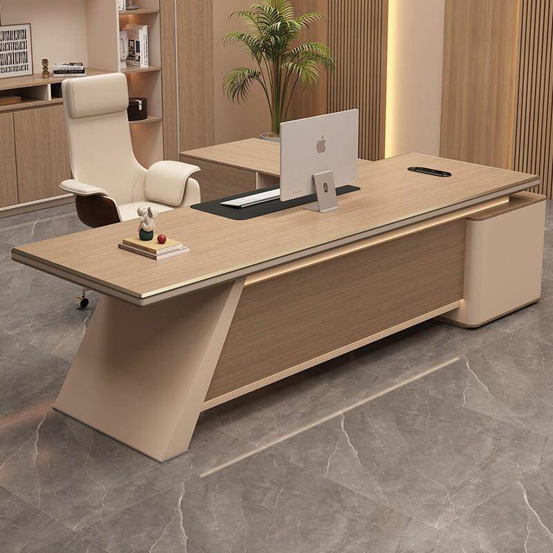 轻奢办公桌办公室感简约经理老板桌椅组合家具现代高级主管办公