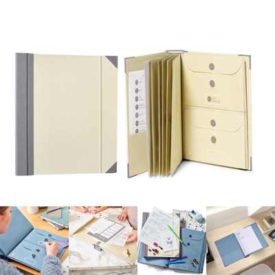 in missing收纳文件i口袋 风琴 文件夹活页马尼拉gocase binder