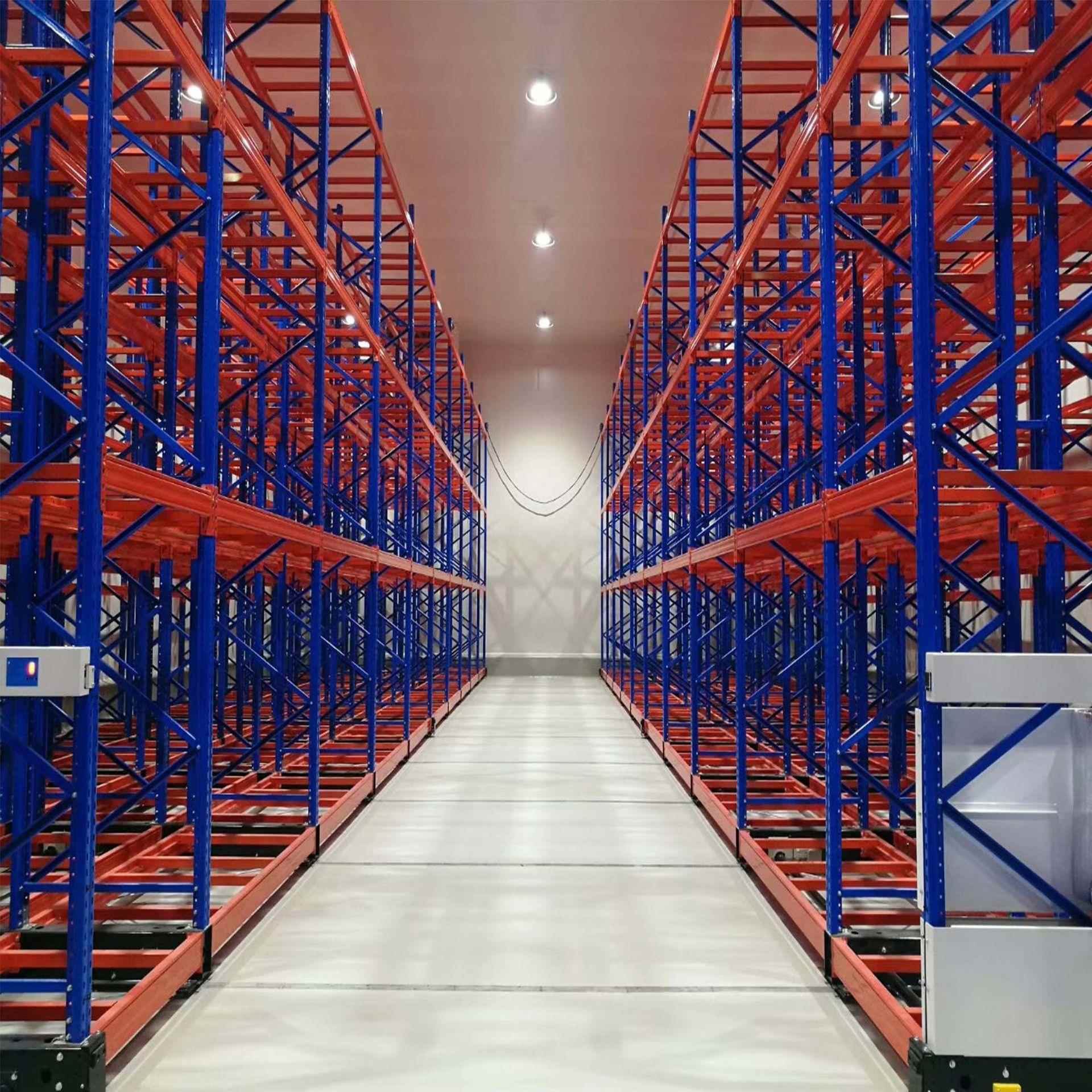 仓轨道货架储 电力密存储重UDA型货架系统动 电移集动式货架