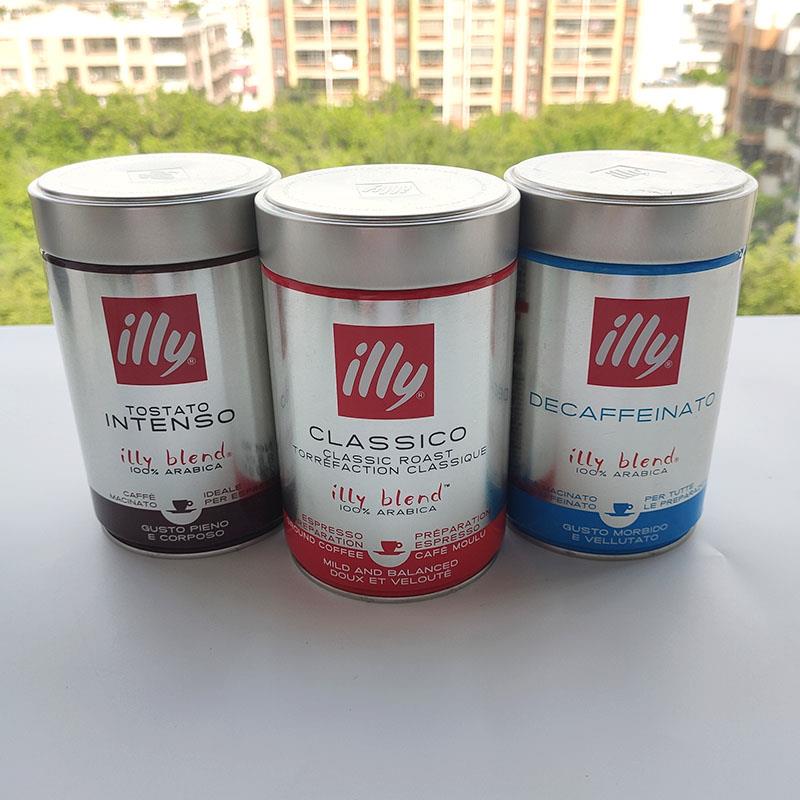 illy低因咖啡粉意利豆illy咖啡豆咖啡粉深度烘焙中度咖啡豆250g