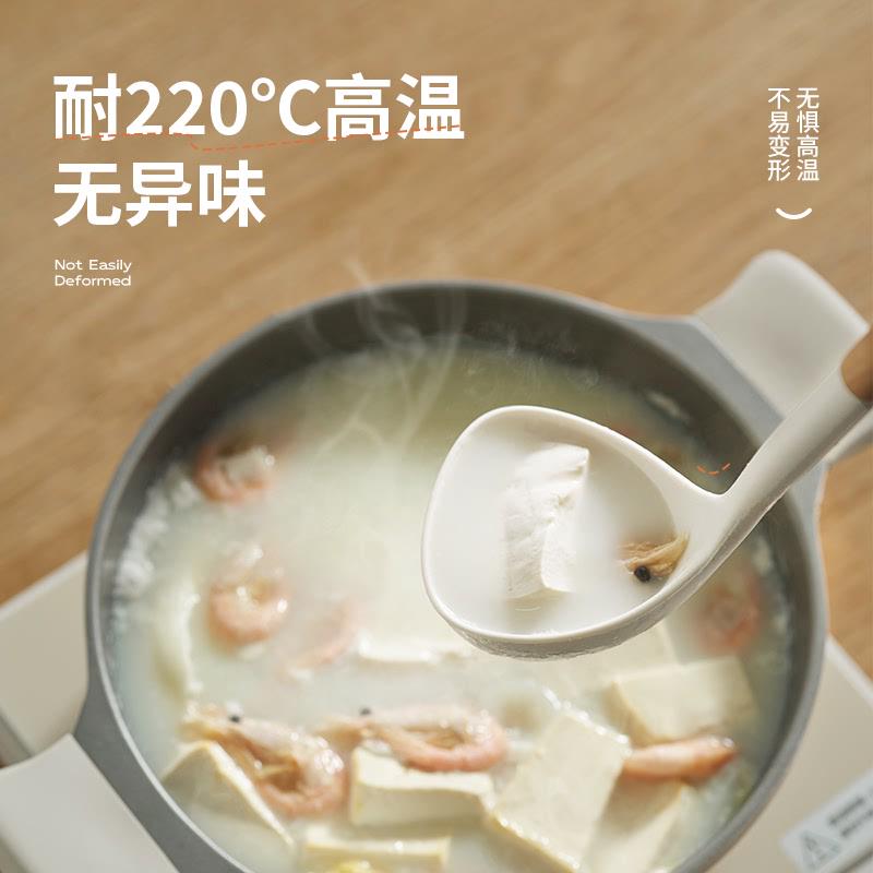 不粘锅大白硅胶专用耐高温勺子硅胶kimscook食品级锅铲铲子铲铲子