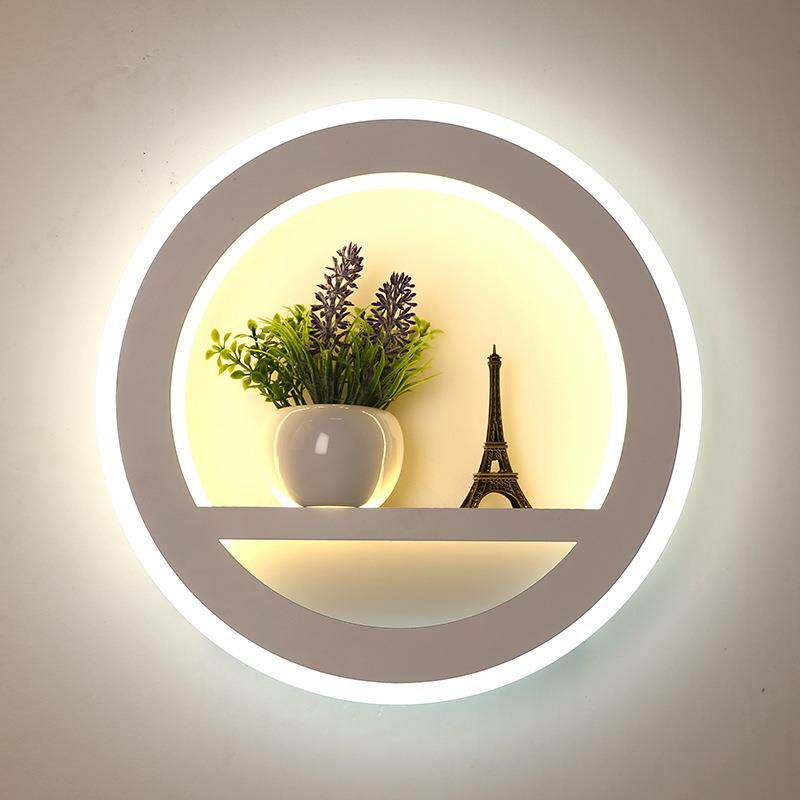 LED壁灯现代卧室客厅照明灯带花铁塔大象鹿可遥控调光花瓣造型