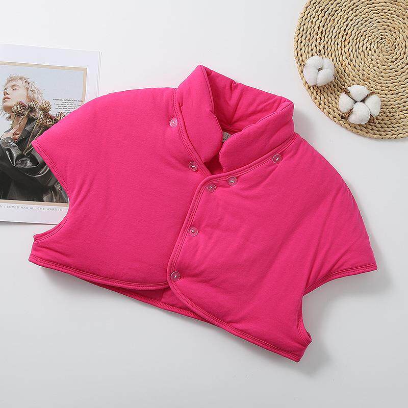 秋冬夹棉加厚护肩坎肩中老年睡觉肩周膀防寒月子喂奶保暖披肩男女