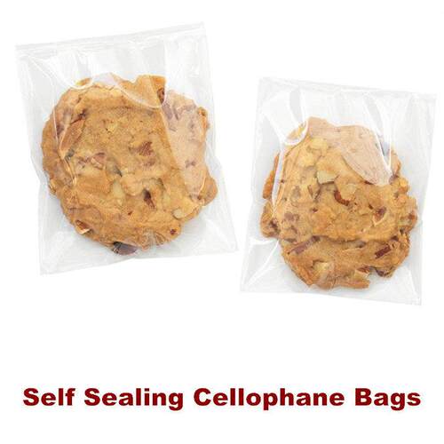 Self Sealing Cellophane Bags Packaging Cookies Clear