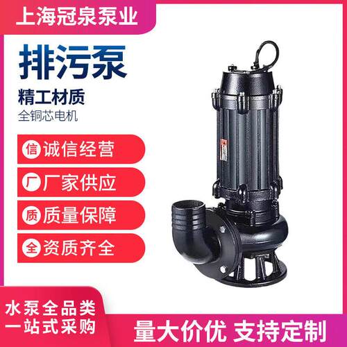 切割式污水泵排污泵搅匀切割WQ不锈钢大流量排污泵铸铁防爆