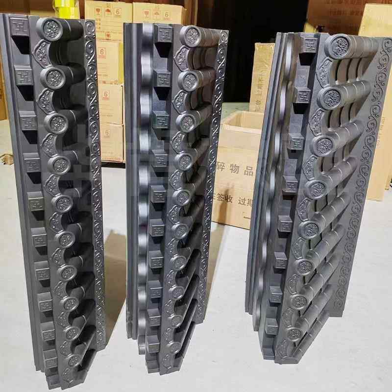 仿面古屋檐RLW青瓦斜屋瓦正屋脊瓦角筒脊墙头帽瓦古三建顶屋配件