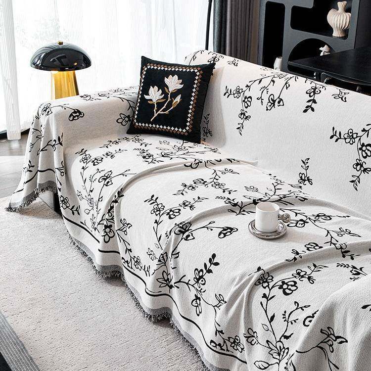 法式轻奢复古高级感沙发巾四季通用防猫抓沙发盖布万能全包套罩毯