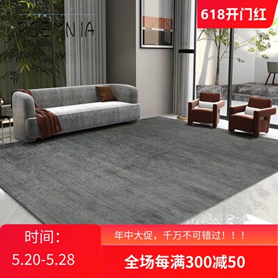 RSEMNIA纯色现代简约地毯客厅高级轻奢茶几毯素色卧室床边大地垫
