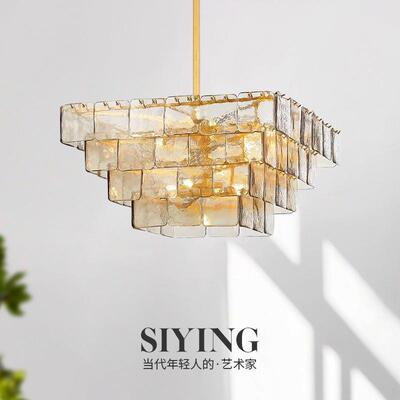 法式复古Murano穆拉诺客厅主灯轻奢大气玻璃吊灯卧室餐厅中山灯具
