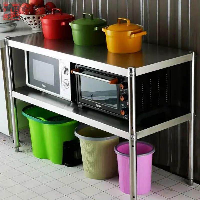 新店促销不锈钢货架储架微波炉烤箱架餐厅两层置物架,厨房/烹饪用具,厨房抽屉置物架,淘宝优惠券,粉丝福利购,淘宝优惠卷